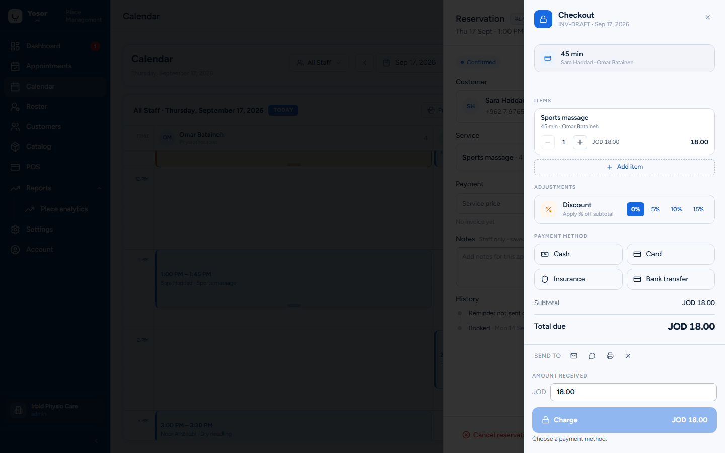 Checkout sidebar