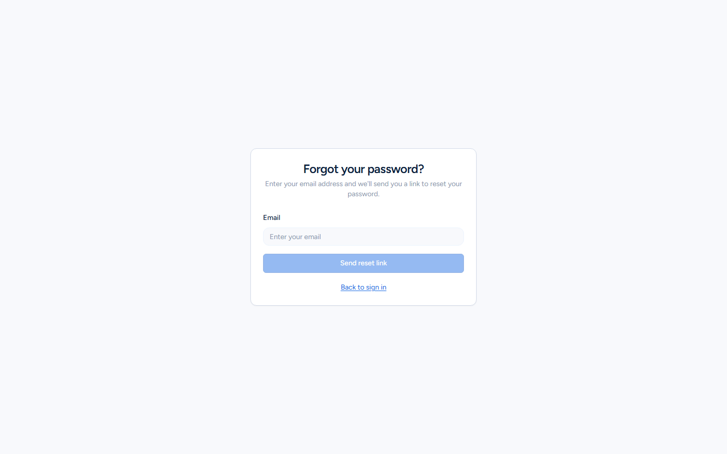 Forgot password